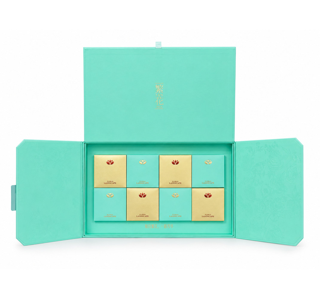 Floral Landscape Double-Door Gift Box