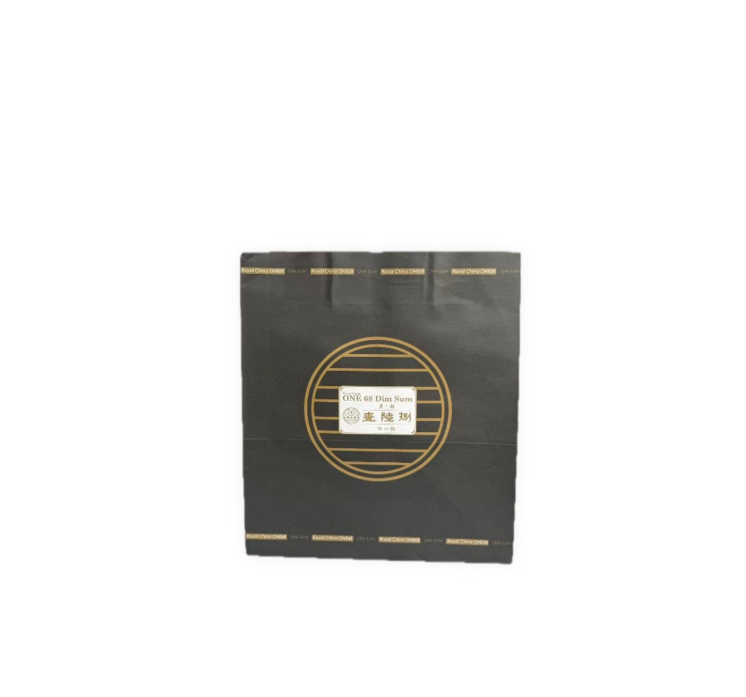 Royal China Black-and-Gold Paper Gift Bag