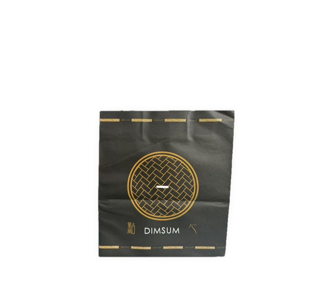 Royal China Black-and-Gold Paper Gift Bag