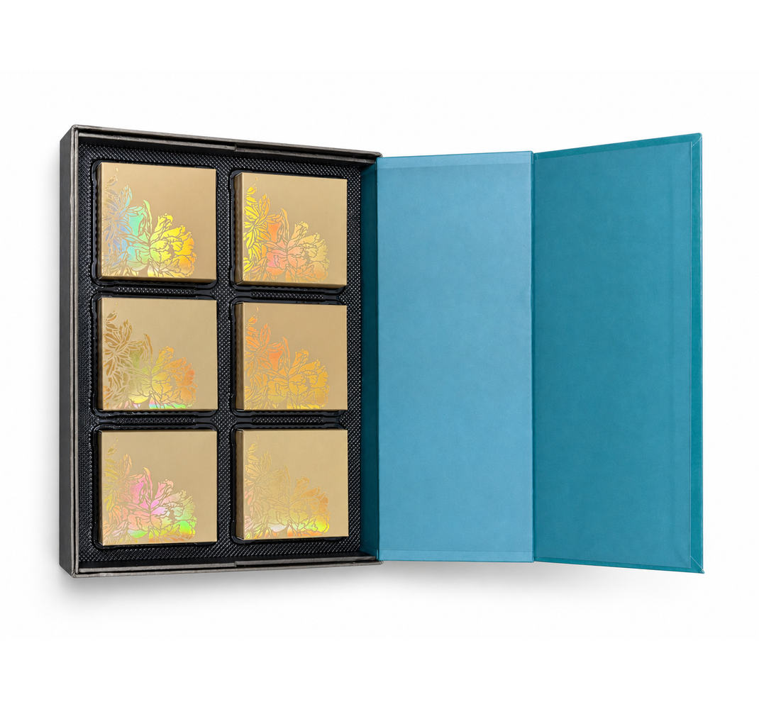 Deep Teal Magnolia Mooncake Gift Box