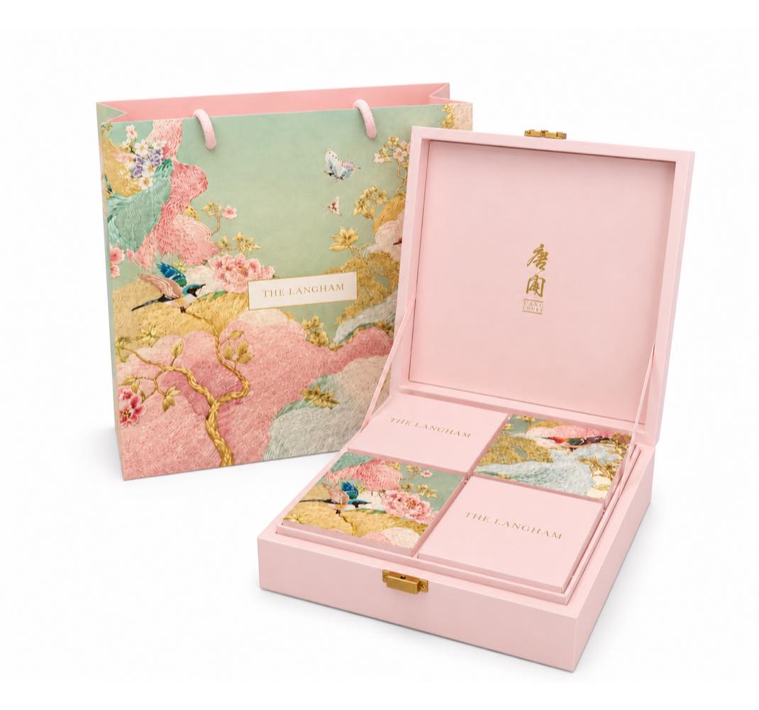 The Langham Floral Gift Box and Bag Set