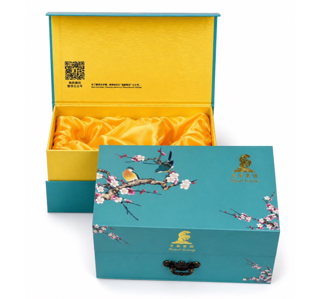 Royal China Turquoise Floral Gift Box
