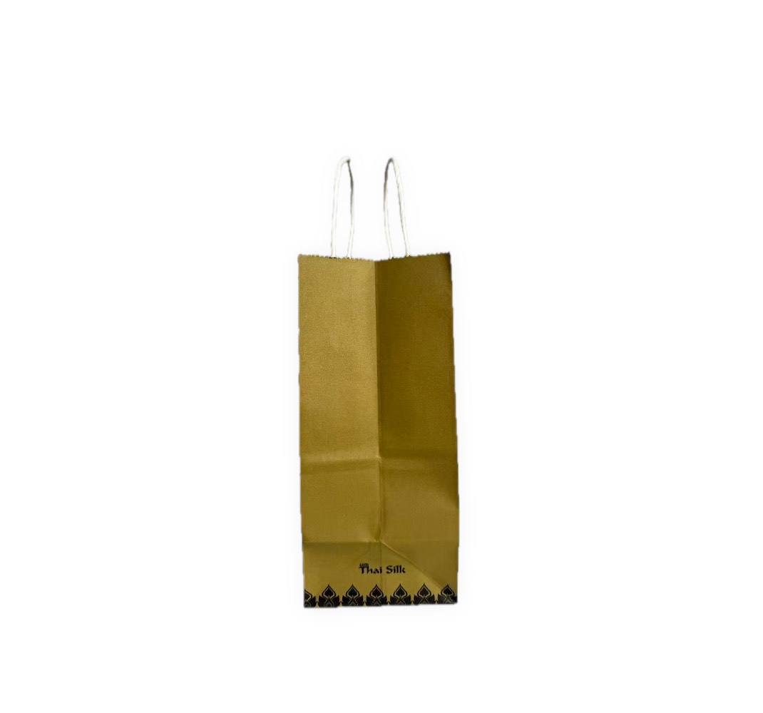 Little Thai Silk Gold Paper Gift Bag