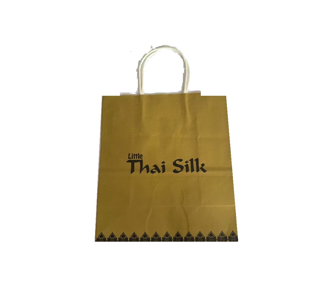Little Thai Silk Gold Paper Gift Bag