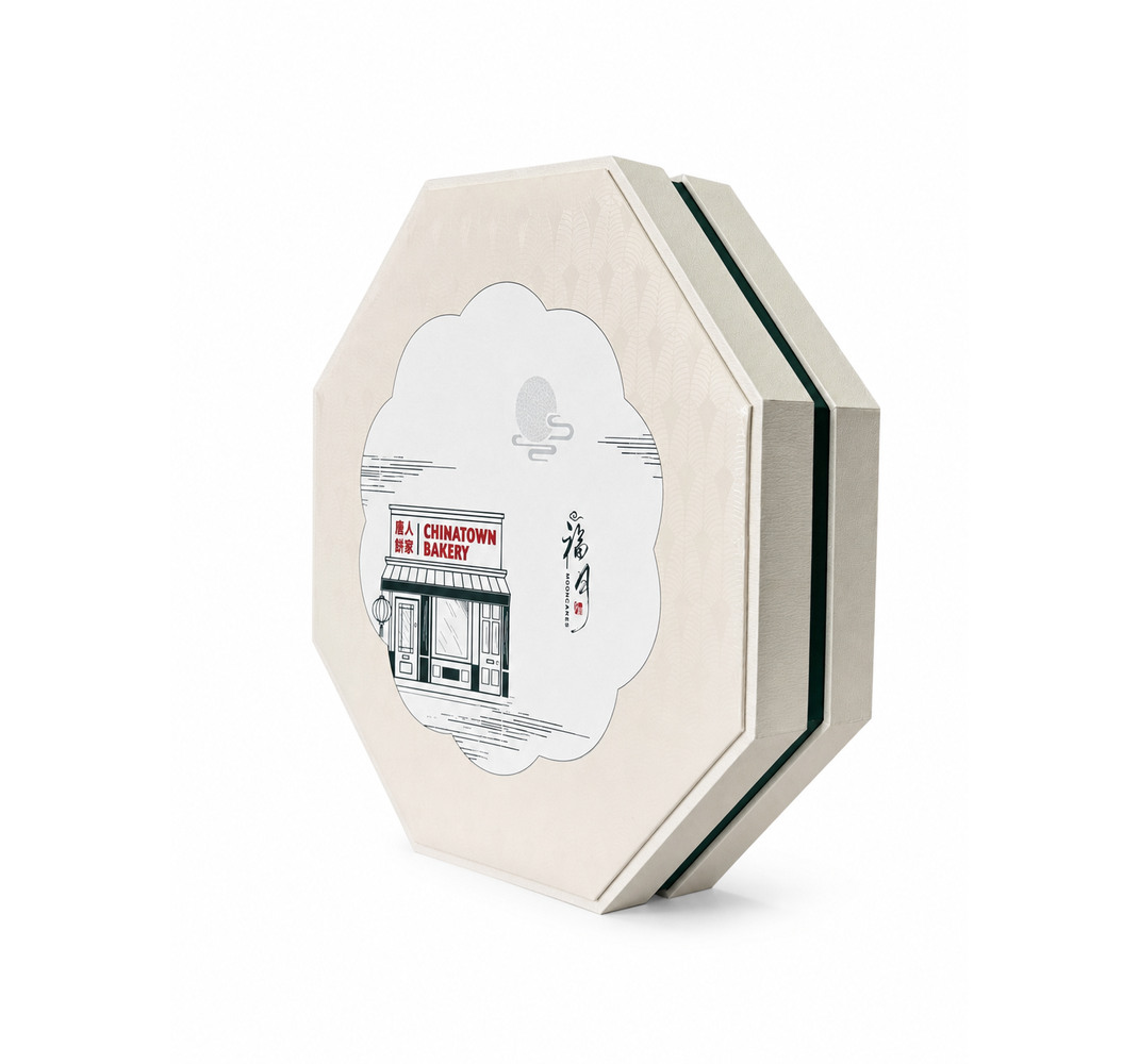 Chinatown Bakery Ivory Octagonal Mooncake Gift Box